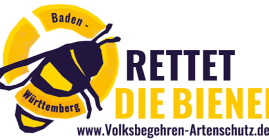 Logo Volksbegehren Artenschutz "Rettet die Bienen!"